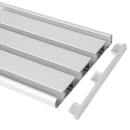 Seitendeckel für Weiß - 3/4 Lauf Aluminium Vorhangschiene