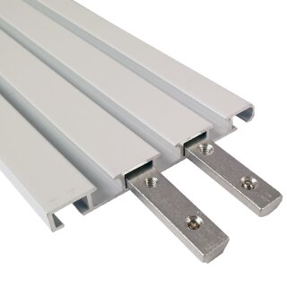 Verbinder für "Silber - 1/2 Lauf" Aluminium Vorhangschiene