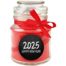 Duftkerze im Glas - Neujahr Rot - Bonbon 120gr ( 30h )