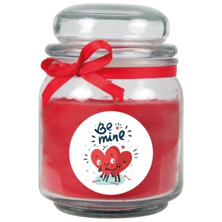 Duftkerze im Glas - Valentinstag Bonbon 300gr ( 70h ) Be mine