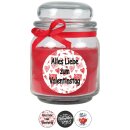 Duftkerze im Glas - Valentinstag Bonbon 300gr ( 70h ) Be mine