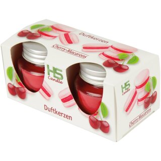 Duftkerze "Macaron" - Kerzen im 2er Pack Cherry