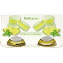 Duftkerze "Macaron" - Kerzen im 2er Pack Mint & Limes