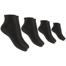 Damen Sneaker Socken, Größe: 35-38, 4 Paar - Schwarz