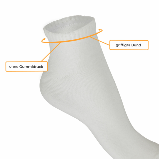 Damen Sneaker Socken, Größe: 39-42, 20 Paar - Weiß