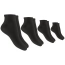 Herren Sneaker Socken, Größe: 39-42, 4 Paar - Schwarz