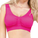 Seamless Komfort BH "mit Polster" 3er Pack - S/M - Pink