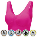 Seamless Komfort BH "mit Polster" 3er Pack - S/M - Pink