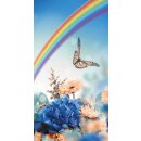 7 Tage Brenner mit Motiv ( Weiß ) - Schmetterling Regenbogen