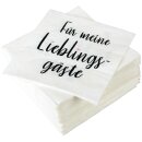 Servietten 33x33cm, 1/4 Falz, 3-lagig, 20er Pack - Lieblingsgäste