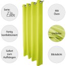 Dekoschal Ellen Ösen Blickdicht 2er Pack - 140x145 cm Grün