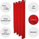 Dekoschal Ellen Ösen Blickdicht 2er Pack - 140x145 cm Rot