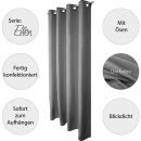 Dekoschal Ellen Ösen Blickdicht 2er Pack - 140x145cm Anthrazit