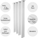 Dekoschal Ellen Ösen Blickdicht 2er Pack - 140x145 cm Hellgrau