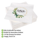 Servietten 33x33cm ( Schön das du da bist ), 1/4 Falz, 3-lagig, 40er Pack