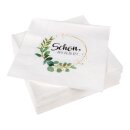 Servietten 33x33cm, 1/4 Falz, 3-lagig, 100er Pack - Schön, dass du da bist