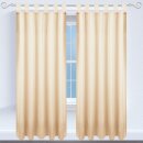 Dekoschal Ellen Schlaufen Blickdicht 2er Pack - 140x145 cm Beige