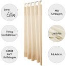 Dekoschal Ellen Schlaufen Blickdicht 2er Pack - 140x145cm Beige