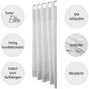 Dekoschal Ellen Schlaufen Blickdicht 2er Pack - 140x145 cm Hellgrau