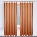 Dekoschal Ellen Schlaufen Blickdicht 2er Pack - 140x225 cm Hellbraun