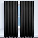 Dekoschal Ellen Universalband Blickdicht 2er Pack - 140x145cm Schwarz