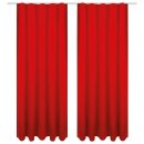 Dekoschal Ellen Universalband Blickdicht 2er Pack - 140x145 cm Rot