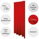 Dekoschal Ellen Universalband Blickdicht 2er Pack - 140x145 cm Rot