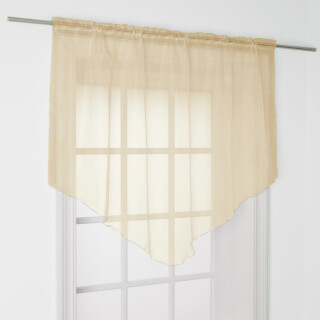 Zipfelgardine mit Stangendurchzug 140x100 cm - Beige