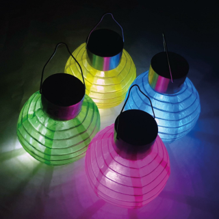 Solar LED Lampions Dia 10 x 12cm 4 Farben
