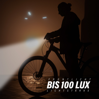 Fahrrad Beleuchtungsset Premium - Akku - 50/70/100 Lux
