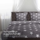 Bettwäsche Cashmere Touch - 80x80+135x200 cm - Sterne Anthrazit