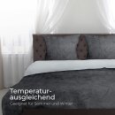 Bettwäsche Cashmere Touch - 80x80+135x200 cm - Silber / Anthrazit