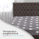 Spannbettlaken Cashmere Touch - 90-100x200cm ( Anthrazit Sterne )