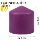 Stumpenkerzen Ø8cm x 8cm - Violett