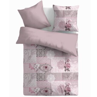 Bettwäsche Cashmere Touch 80x80+135x200 cm Ornament Rose