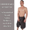 Sauna Kilt "Frottier" Anthrazit - 60x145cm "Herren"