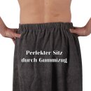 Sauna Kilt "Frottier" Anthrazit - 60x145cm "Herren"