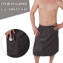 Sauna Kilt "Frottier" Anthrazit - 60x145cm "Herren"