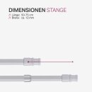 Cafehausstangen weiß - perlweiß 50 - 75cm + Klemmträger