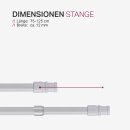 Cafehausstangen weiß - perlweiß 75 - 125cm + Klemmträger