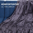 Kuscheldecke 150x200cm "Cashmere Soft-Touch" - Popcorn - Anthrazit