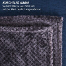 Kuscheldecke 150x200cm "Cashmere Soft-Touch" - Popcorn - Anthrazit