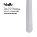 Schuhlöffel Metall, 3er Set ( 16,5cm, 58cm, 79cm ) - Weiß