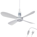 Mobiler Deckenventilator Ø40cm Weiß 2 meter