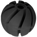 Hunde Spiralball Ø7cm "4er Pack" - Schwarz