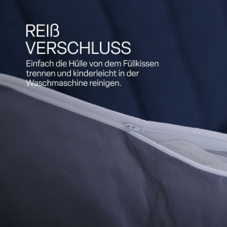Outdoor Kissen mit weier Paspel