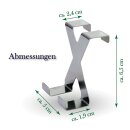 Fenster- und Türhaken Edelstahl "X" - 4er Set ( 8 Haken )