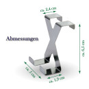 Fenster- und Türhaken Edelstahl "X" - 8er Set ( 16 Haken )