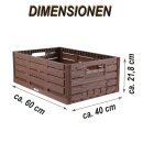 Faltbare Klappbox in Holzoptik - 60cm x 40cm ( 1 Stück )