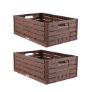 Faltbare Klappbox in Holzoptik - 60cm x 40cm ( 2...